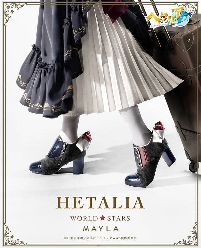 「ヘタリア×MAYLA」コラボブーティが6月30日予約開始！イタリア・ドイツ・日本を足元に纏う一足