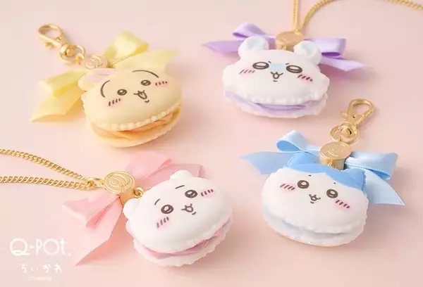 「「ちいかわ」×Q-pot.スイーツアクセサリーが6月26日発売！ハチワレたちのマカロン・焼きたてクッキーが尊い」の画像