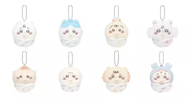 「「ちいかわ Baby ぬいぐるみくじ」5月26日に販売開始！おしゃぶり姿のおくるみマスコットや星に包まれたうさぎBIGクッションが登場」の画像