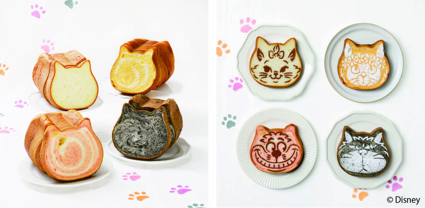 「ディズニー×ねこねこ食パン」チェシャ猫やマリーらがモチーフ！ハピネススイーツ定期便で登場