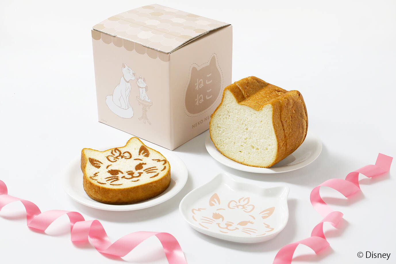 「ディズニー×ねこねこ食パン」チェシャ猫やマリーらがモチーフ！ハピネススイーツ定期便で登場