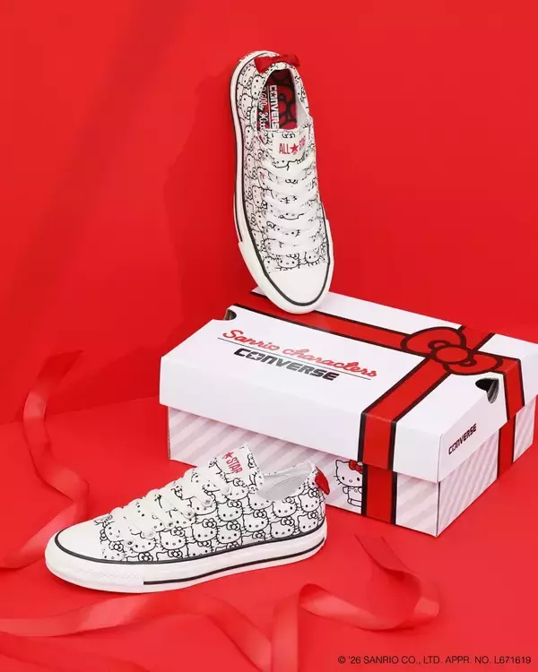 「「サンリオ×コンバース」かかとにポムポムプリンのお尻♪オールスターコラボ商品が8月21日発売」の画像