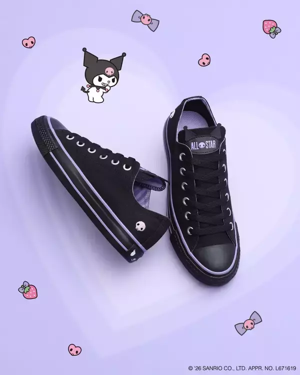 「「サンリオ×コンバース」かかとにポムポムプリンのお尻♪オールスターコラボ商品が8月21日発売」の画像