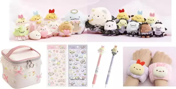 「「すみっコぐらし」てんしとあくまなしっぽずグッズが8月上旬発売！天使＆悪魔姿のぬいぐるみやポーチが尊い」の画像