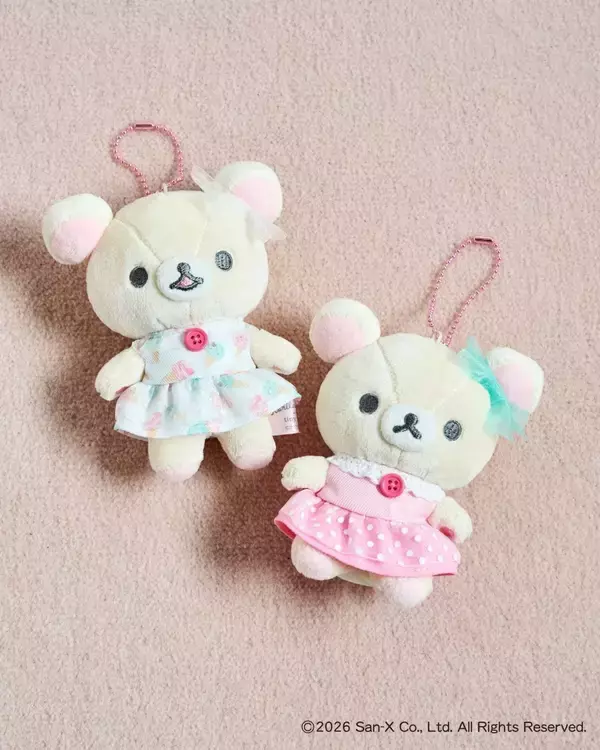 「「コリラックマ×tiny tiny」初コラボが8月6日発売！ドレス姿の描き下ろしぬいぐるみチャームが可愛すぎ」の画像