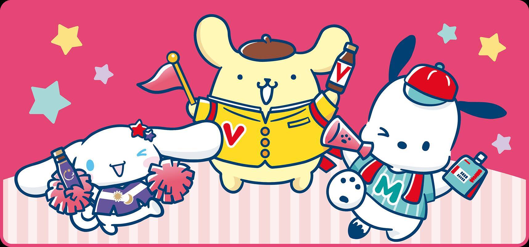 「アリナミン×サンリオキャラクターズ」キャンペーンが11月1日スタート！ポムポムプリンたち“わんこ応援団”のめじるし応援チャーム全10種＆レシート応募で当たる全8賞品
