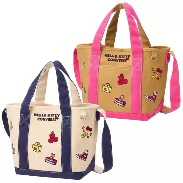 「「ハローキティ×コンバース」PLAZA限定コラボ商品が6月11日発売！キティ＆ミミィがスニーカーから顔をのぞかせる全20アイテム」の画像