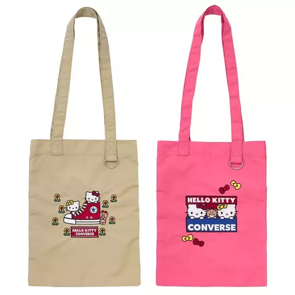 「「ハローキティ×コンバース」PLAZA限定コラボ商品が6月11日発売！キティ＆ミミィがスニーカーから顔をのぞかせる全20アイテム」の画像