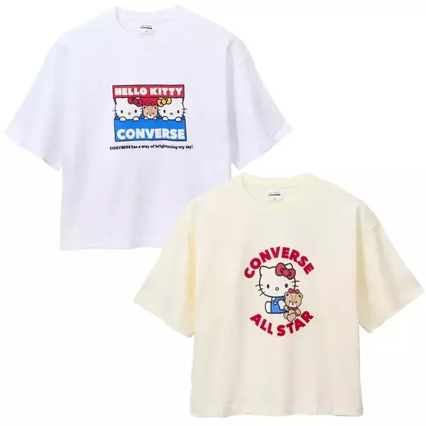 「「ハローキティ×コンバース」PLAZA限定コラボ商品が6月11日発売！キティ＆ミミィがスニーカーから顔をのぞかせる全20アイテム」の画像