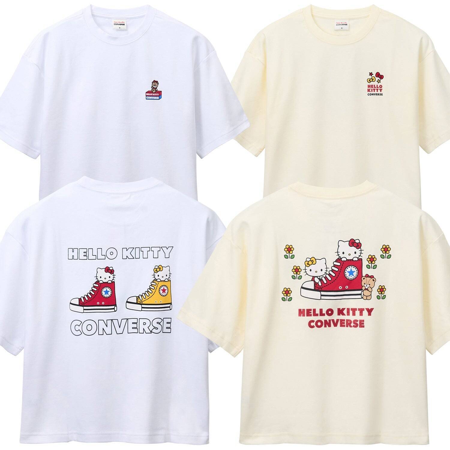 「ハローキティ×コンバース」PLAZA限定コラボ商品が6月11日発売！キティ＆ミミィがスニーカーから顔をのぞかせる全20アイテム