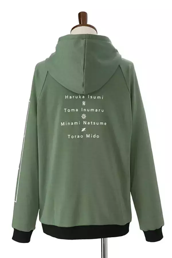 「『アイナナ』ŹOOĻをイメージしたリュック＆パーカーが登場！モスグリーンを基調としたスタイリッシュなデザイン」の画像