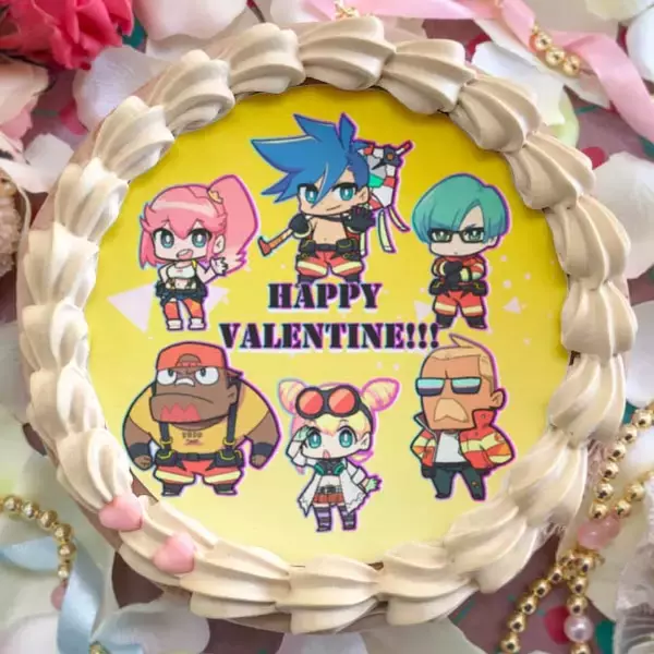 「『プロメア』ガロやリオがプリントされたバレンタインスイーツ発売！味が選べるケーキ＆カラフルなマカロンセット」の画像