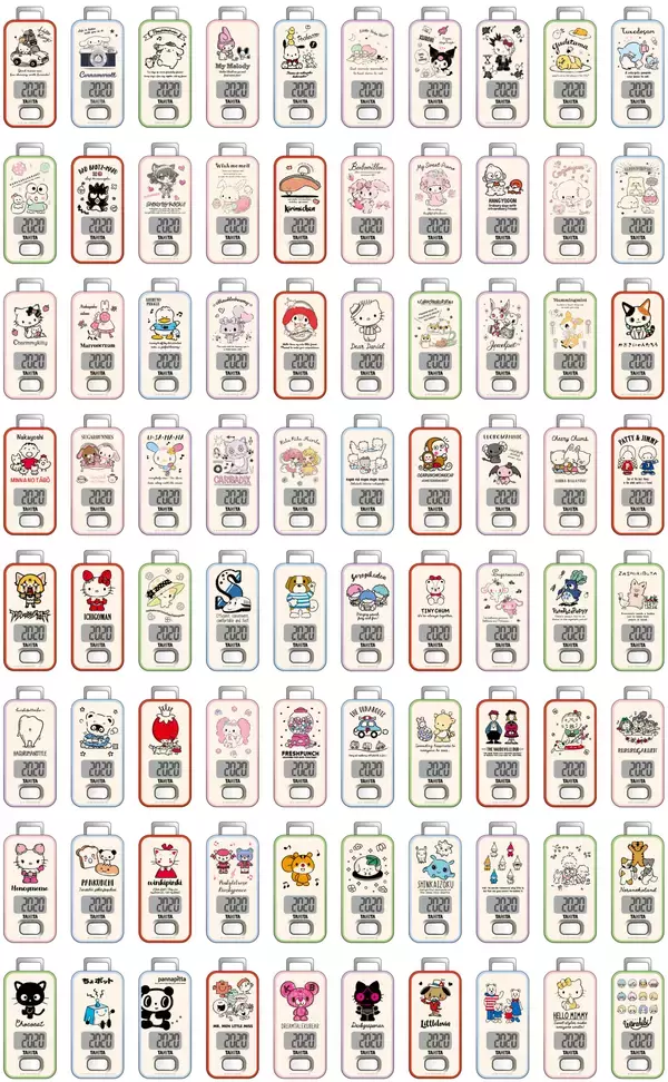 「「サンリオキャラクター歩数計」が登場！大人かわいいデザイン＆ラインナップは80種」の画像