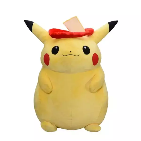 『ポケモン』キョダイマックスしたピカチュウ＆ニャースの“超キョダイぬいぐるみ”が販売決定！