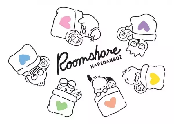 「『サンリオ』ポチャッコ、ばつ丸らが参加する史上初のユニットキャラ「はぴだんぶい」限定アート商品が販売決定！」の画像