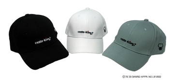 『サンリオ』ハローキティのロゴ刺繍キャップが登場！大人可愛いシックなデザイン