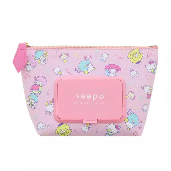 「『サンリオ』シートケースが一緒になった機能性ポーチ「seepo」登場！コスメや小物の持ち運びに便利」の画像