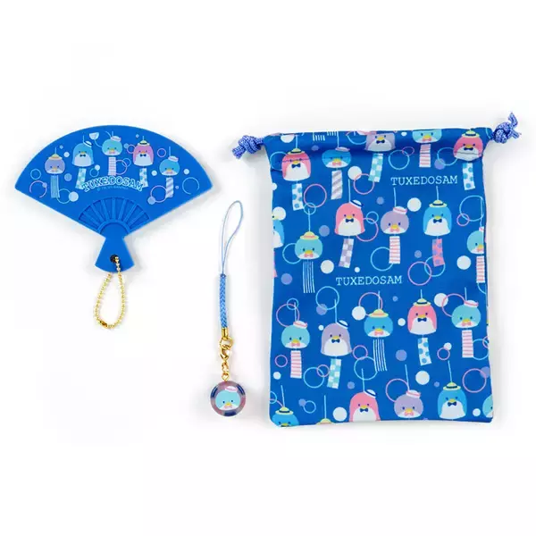 「『サンリオ』夏祭りや夕涼みにぴったりなサマーグッズ新登場！和柄ガーゼタオル・扇子・手鏡&根付けセットなど」の画像