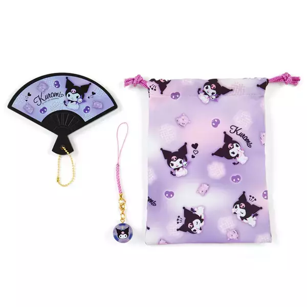 「『サンリオ』夏祭りや夕涼みにぴったりなサマーグッズ新登場！和柄ガーゼタオル・扇子・手鏡&根付けセットなど」の画像