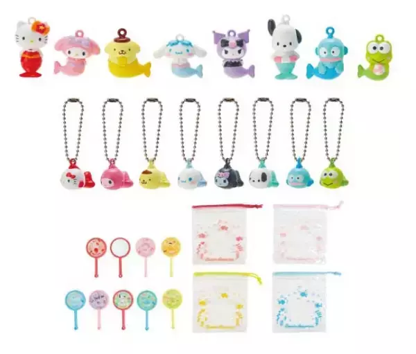 「『サンリオ』縁日をモチーフにした新グッズが登場！キャラが浴衣姿や屋台の食べ物などに変身したキュートなグッズ」の画像