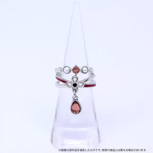 「『アイナナ』ŹOOĻ記念日2019の衣装をイメージした2連リング登場！雫型ストーン&衣装のえんじ色がアクセント」の画像