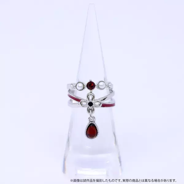 「『アイナナ』ŹOOĻ記念日2019の衣装をイメージした2連リング登場！雫型ストーン&衣装のえんじ色がアクセント」の画像