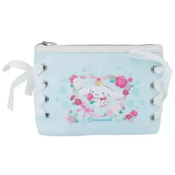 「『サンリオ』シナモロール&クロミのコスメポーチが登場！レースアップやリボンが可愛い全6種」の画像