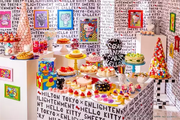 「「ハローキティ」ヒルトン東京でスイーツビュッフェ開催！アートが飾られるギャラリー風空間が魅力」の画像