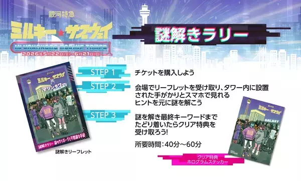 「「銀河特急 ミルキー☆サブウェイ×横浜マリンタワー」コラボが5月22日開幕！謎解きラリー・限定グッズ・コラボメニューが登場」の画像