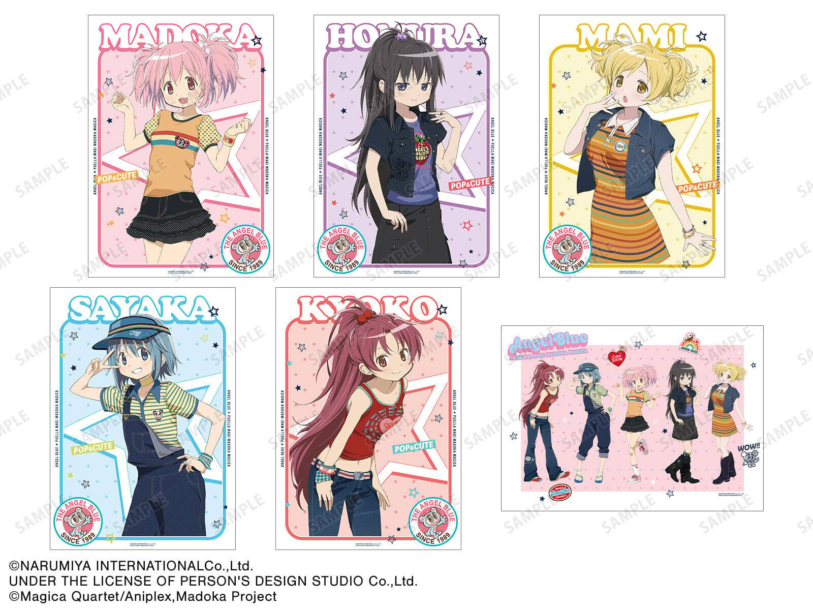 「まどマギ×ANGEL BLUE」まどか＆ほむらの私服が尊い♪描き下ろしグッズ全15種が8月26日登場