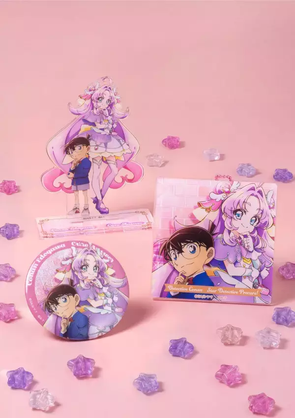 「名探偵コナン×名探偵プリキュア！」コラボグッズが6月23日発売！江戸川コナン×キュアアンサーのアクスタ・缶バッジ・コースターが登場