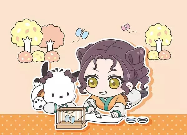 「「薬屋のひとりごと×サンリオ」コラボが6月24日先行通販開始！猫猫×ハローキティの描き下ろしアクスタ・缶バッジが尊い」の画像