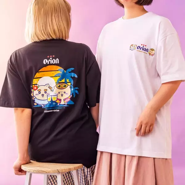 「「ちいかわ×オリオンビール」沖縄コラボTシャツが7月28日発売！カチャーシーを踊るシーサー＆乾杯するくりまんじゅうなど全4種」の画像