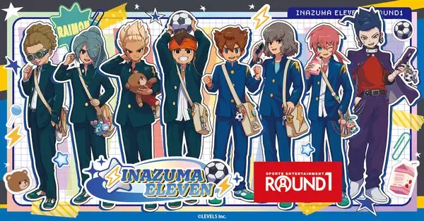 「「イナズマイレブン×ラウンドワン」コラボが7月22日開幕！描き下ろしアクスタや円堂守・豪炎寺のコラボドリンクが登場」の画像