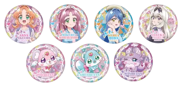 「『映画名探偵プリキュア』×JR東海「推し旅」9月18日開始！あんな達が私服で新幹線旅＆限定缶バッジ全7種」の画像