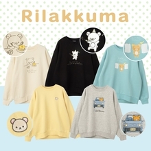 リラックマ×ハニーズ 色ごとにデザインが違う裏起毛ゆるトップスと、シャギー×フリースのルームウェア上下セットが販売中