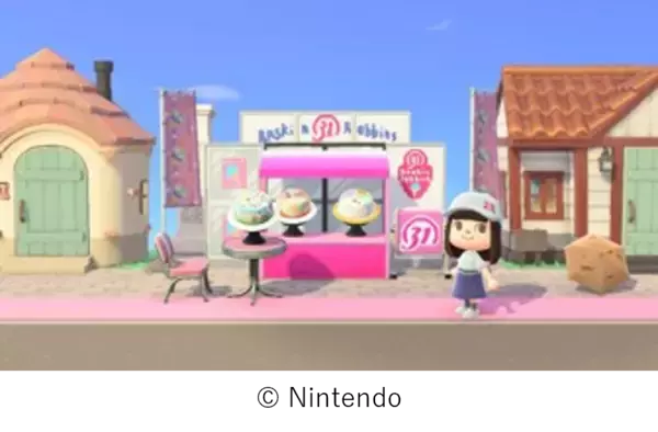 「「どうぶつの森×サーティワン」初コラボが7月1日開始！しずえ＆たぬきちの夏の島ごちそうアイスや夜の島サンデーが登場」の画像