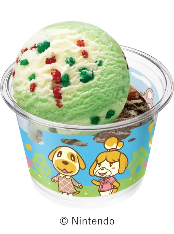 「「どうぶつの森×サーティワン」初コラボが7月1日開始！しずえ＆たぬきちの夏の島ごちそうアイスや夜の島サンデーが登場」の画像