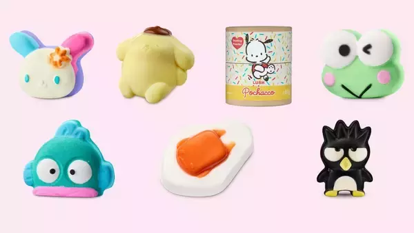 「「サンリオ×LUSH」限定コラボが登場！ポムポムプリンのシャワージェリーやけろっぴのバスボムなど全7種」の画像