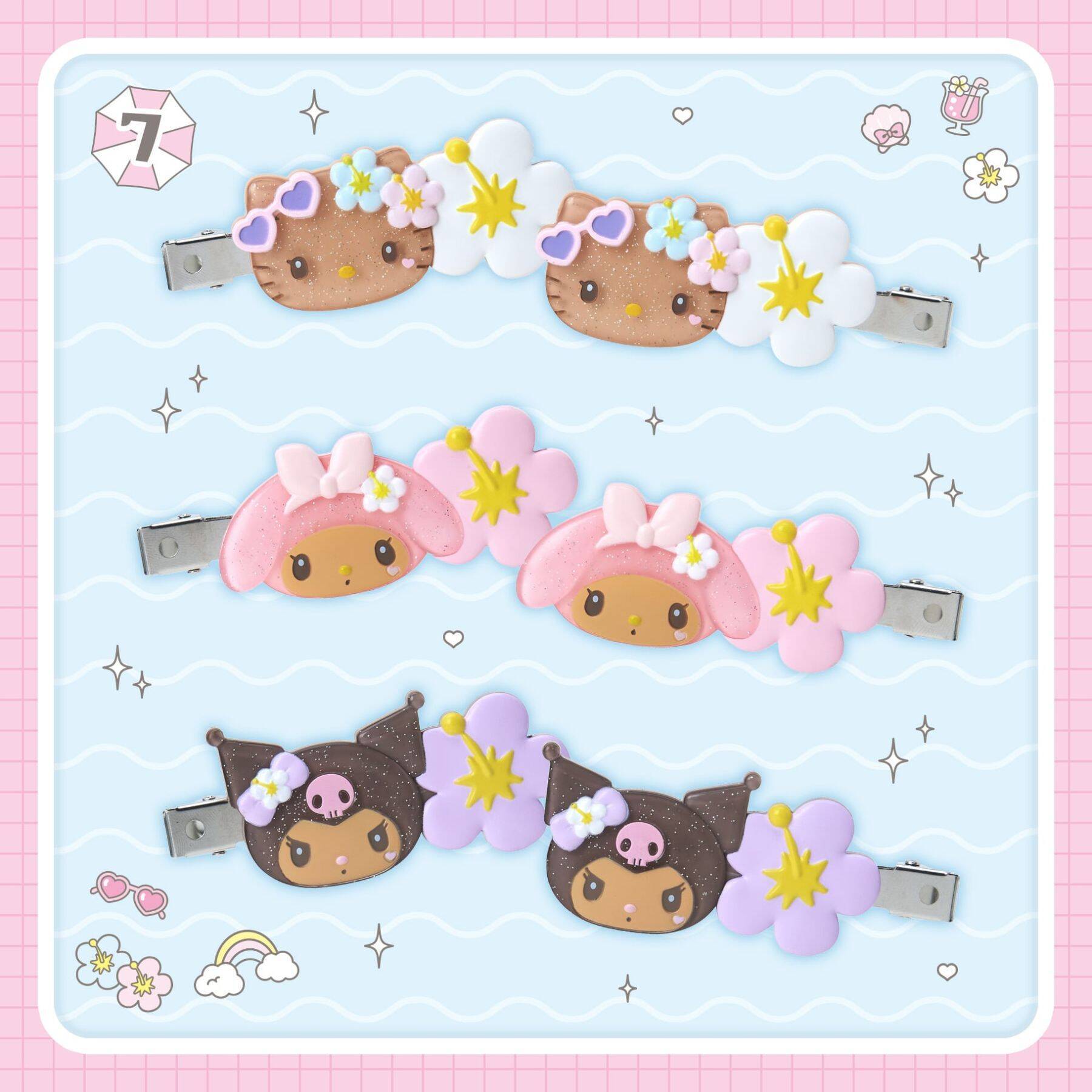 日焼けキティ＆クロミが水着姿に♪サンリオ「きらめきサマープール」8月19日発売、マスコットホルダー全7種が尊い