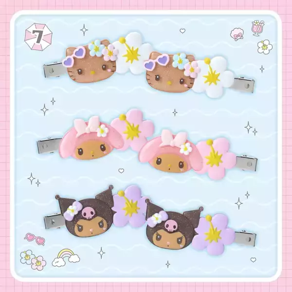 「日焼けキティ＆クロミが水着姿に♪サンリオ「きらめきサマープール」8月19日発売、マスコットホルダー全7種が尊い」の画像