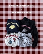 『サンリオキャラクターズ』×「AS KNOW AS plus」のサガラ刺繍パーカーが10/16(金)発売！