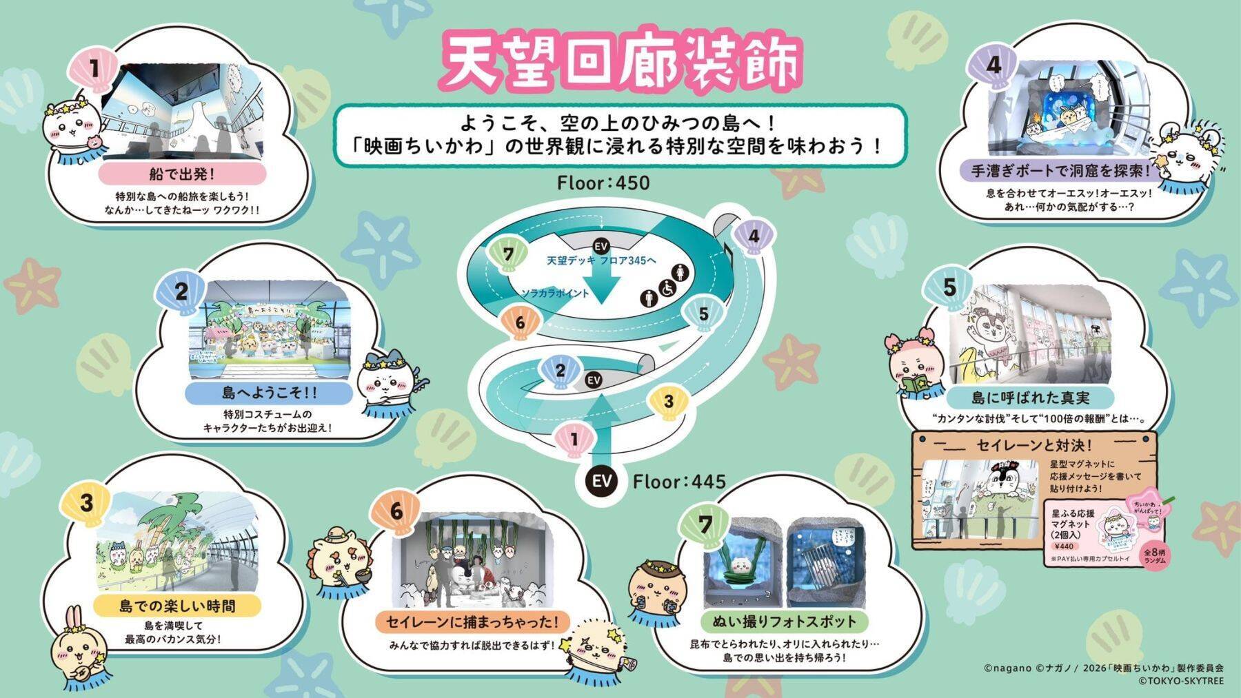 「ちいかわ×スカイツリー」コラボイベントが7月10日開幕！島衣装の描き下ろし＆限定カフェ・グッズが登場