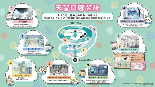 「「ちいかわ×スカイツリー」コラボイベントが7月10日開幕！島衣装の描き下ろし＆限定カフェ・グッズが登場」の画像