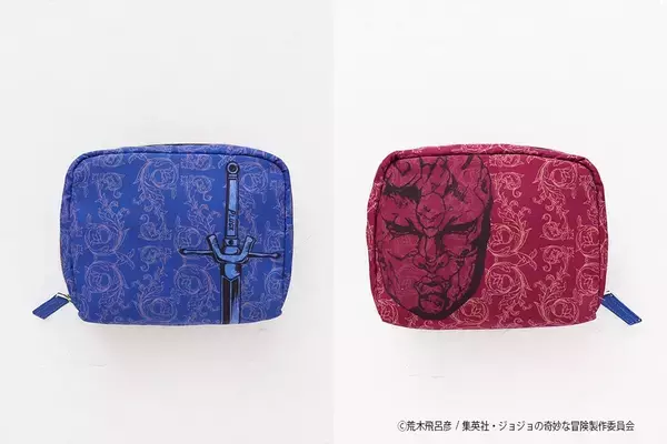 「『ジョジョの奇妙な冒険』雑貨アイテムが5月27日発売！石仮面のチャームポーチ・果し状デザインのプリントハンカチなどが登場」の画像