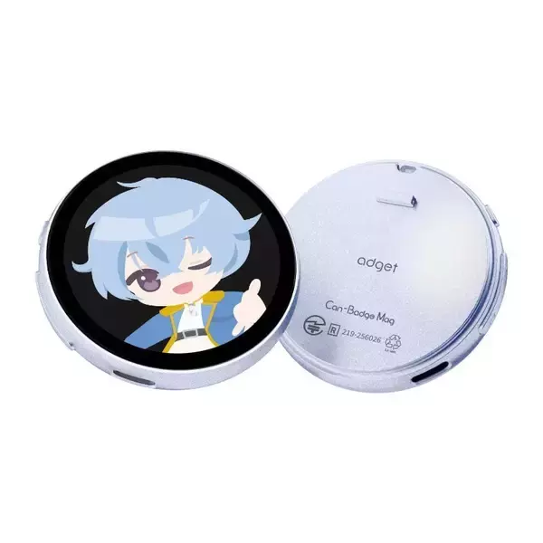 「推しをスマホにペタッ♪ 動画も入るデジタル缶バッジ「Can-Badge Mag」全4色が予約開始！」の画像