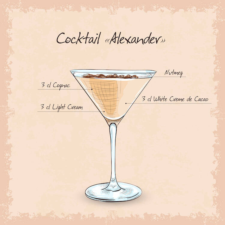 カクテル「アレキサンダー」とは?美味しい飲み方や作り方 徹底解説