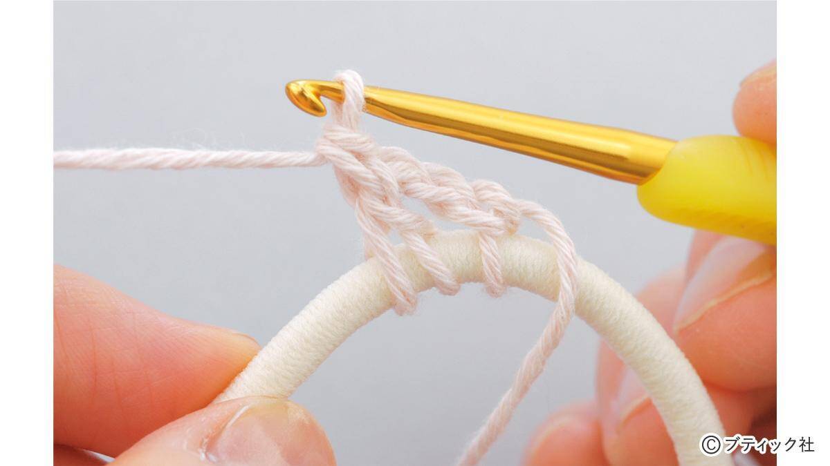 かぎ針編みの「シュシュ」の作り方