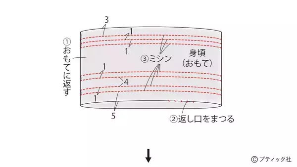 「サテンで作った「ビスチェ」の作り方」の画像
