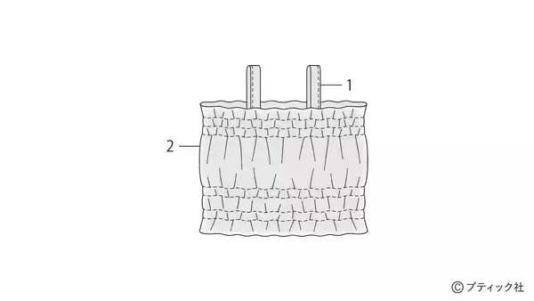 「サテンで作った「ビスチェ」の作り方」の画像